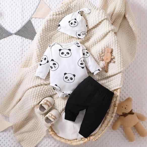 子供服 ベビー服 パンダ柄 セットアップ 長袖 トップス パンツ 上下セット 秋冬 春 かわいい 普段着 部..