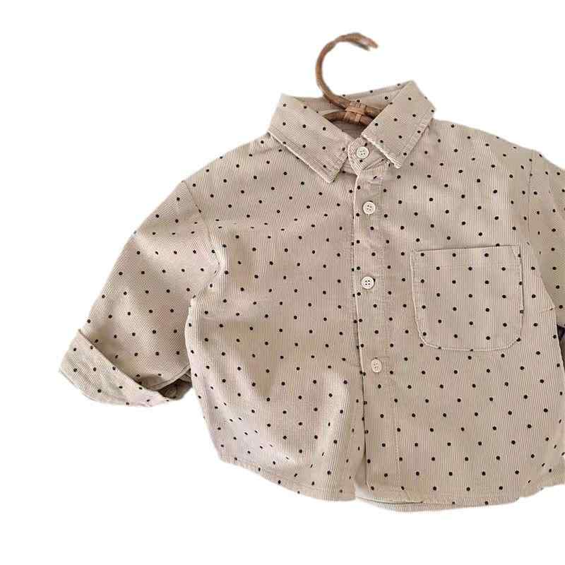 子供用 ジャケット コーデュロイ 男の子 アウター 韓国 長袖 シャツ 春秋 上着 普段着 おしゃれ着 ミドル丈 90 100 110 120 130 140 グリーン ベージュ・性別: 男児・対象年齢: 中小の子供(3～8歳.100～140cm)・ネックライン: 襟付き・シーズン: 秋・スタイル: 韓国・柄: キャラクター・・生地加工: 柔らか加工・フード: なし・要素: スポーツ・袖丈: 長袖・レベル: B類・生地名: コーデュロイ・裏地: ポリエステル・留め具: シングルブレスト・裏地情報を削除してください。→ 成分含有量: ・ステッチ密度: 12～14針/3cm・メイン生地: ポリエステル・メイン生地情報を削除してください。→ 成分含有量: ・スタイル: ベルトなし・カラー: ドット柄グリーン.ドット柄ベージュ・対応身長: 90cm.100cm.110cm.120cm.130cm.140cm・着丈: ミドル丈・インナー: なし・製品カテゴリ: 子供用アウター/ジャケット/コート