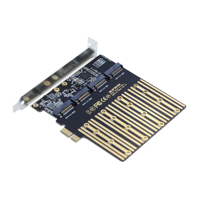 Cablec SATA NGFF Key B+M DからNVME/PCI-Eマザーボードデスクアダプタ変換器DカードJMB 582 2280