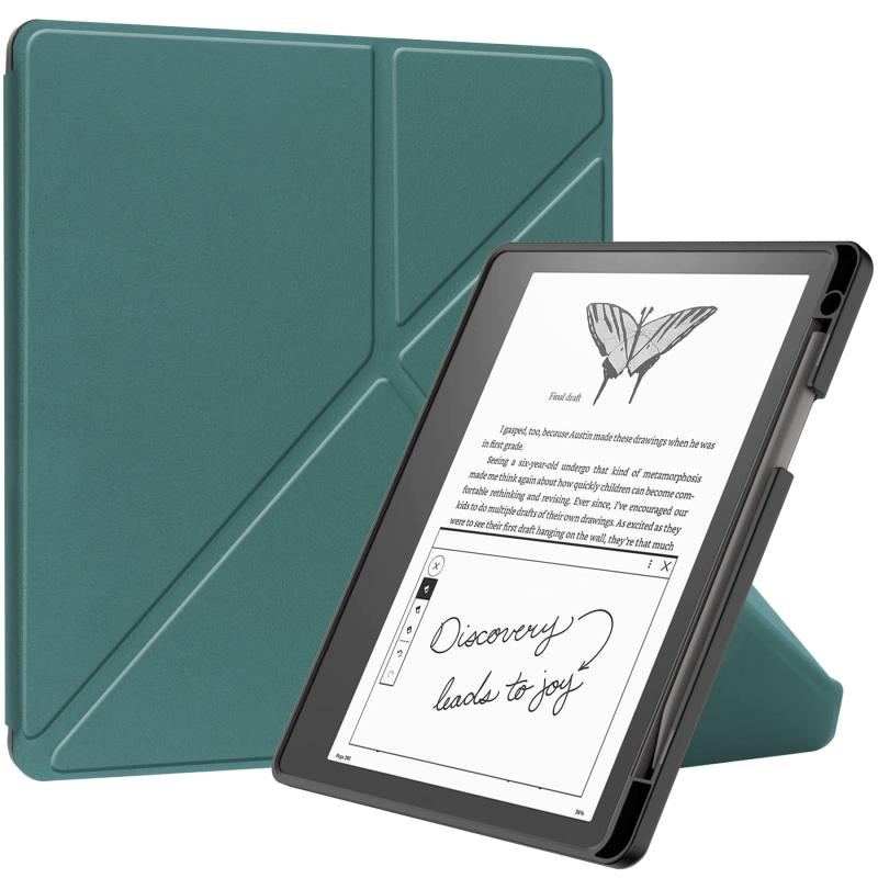 PCATECKindle Scribe ケース 10.2インチ カバー ペンシル収納 薄型 軽量型 PUレザーケース シンプル 手帳型