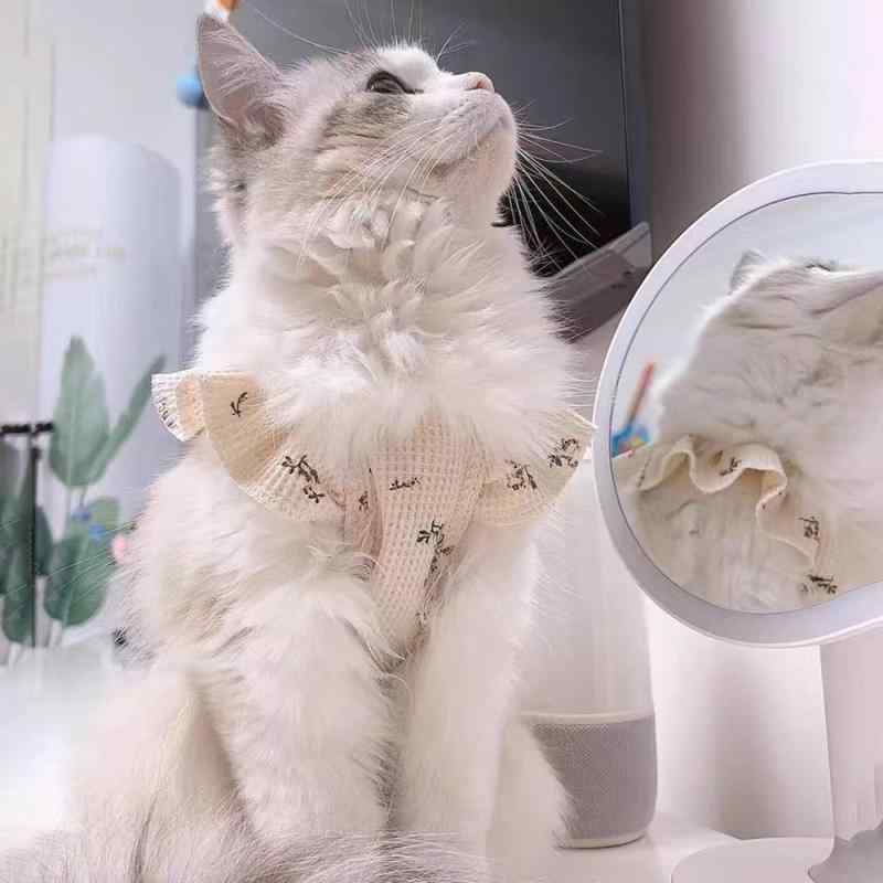 ペット服 春夏 犬 猫 小花柄 キャミソール ベスト かわいい 通気性 ポリエステル お散歩着