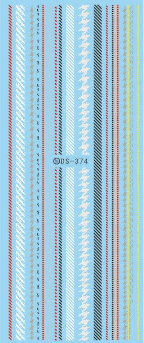 ウォーターネイルシール 【DS-374】【メール便可】ネイルステッカー 千鳥柄 チェック柄