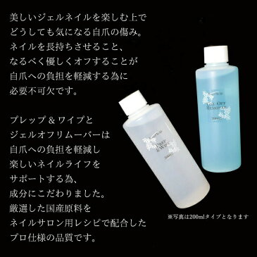 ジェルオフリムーバー　プレップ ＆ ワイプ どちらか1点 60ml【メール便可】ジェルネイル ソークオフ ジェルオフ リムーバー オフセット オフキット ネイル ジェル リムーバー ネイル オフ ネイルワイプ　油分除去　未硬化ジェル 拭き取り