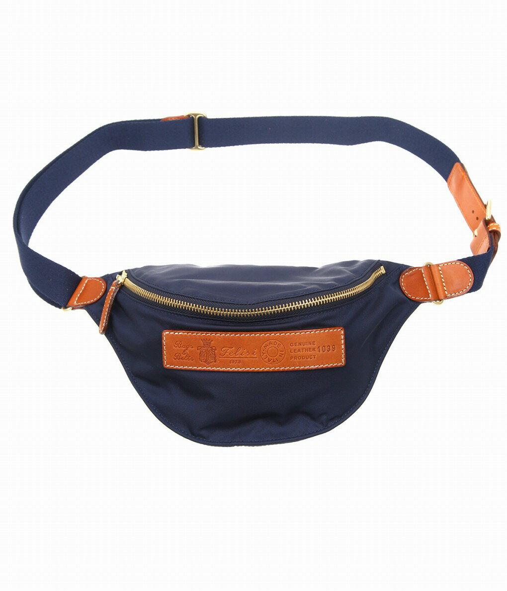 ウエストバッグ 【送料無料】Felisi / フェリージ : Waist Bag : ウエストバック バッグ ショルダーバッグ ボディバッグ 革 レザー バケッタレザー ナイロン ブラック ブルー シンプル カジュアル コンパクト メンズ レディース ユニセックス : 114-57-0192 【MUS】【BJB】