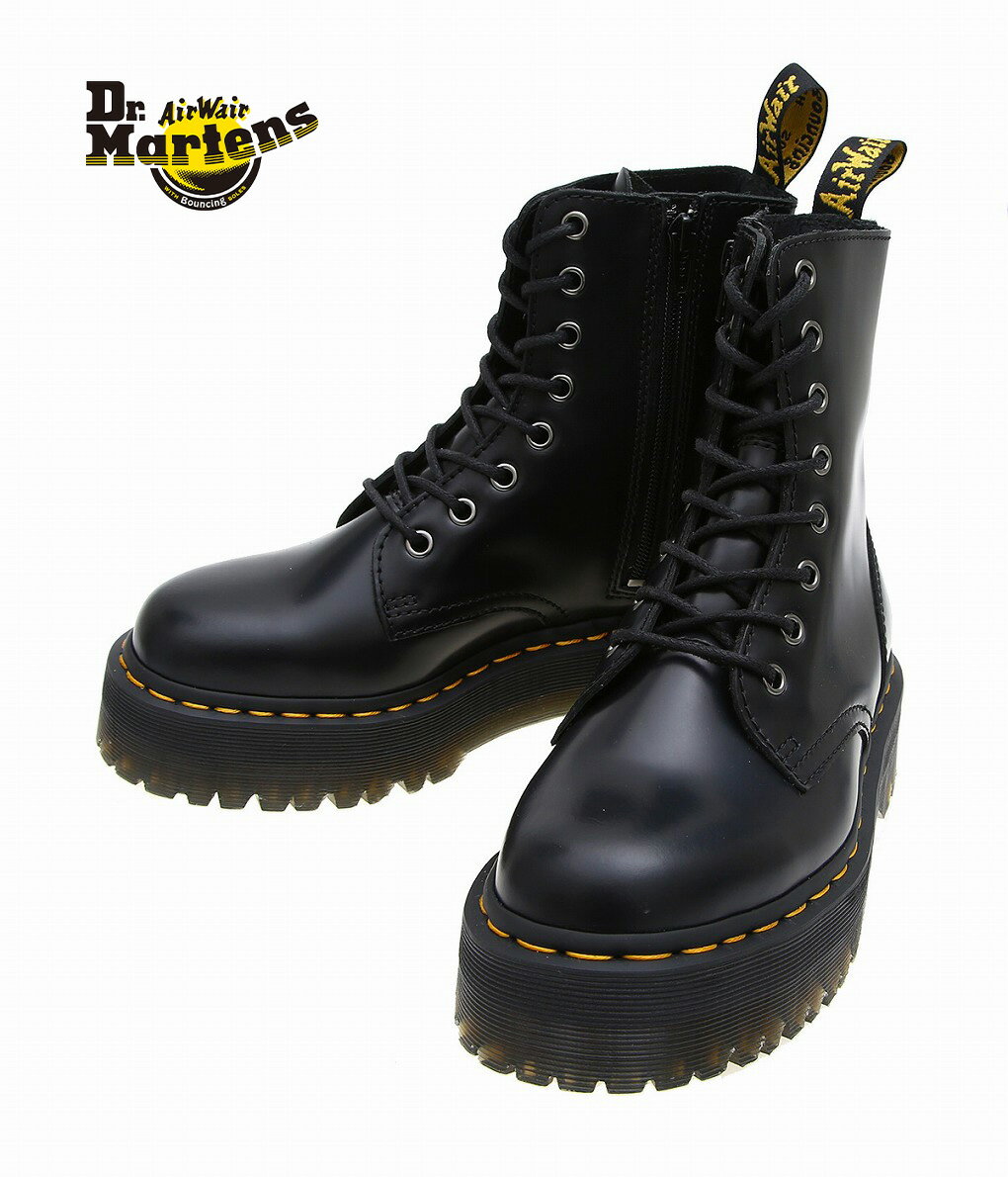 【送料無料】Dr.Martens / ドクターマーチン : JADON : 【レディース】ジェードン シューズ ハイカット 厚底 レザーシューズ レザーブーツ 靴 ブーツ JADO スムーズレザー ブラック 定番 コーディネートアクセント スムースレザー ブラック : 15265001【DEA】