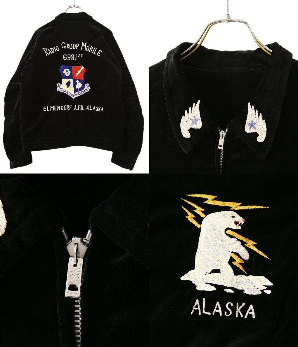 TAILOR TOYO / テーラートーヨー ： VELVETEENxVELVETEEN SOUVENIR JACKET SPECIAL EDITION“RADIO GROUP MOBILE”x“LIGHTNING & POLAR BEAR” ： ベルベティーン スペシャルエディション ラジオグループモバイル ライトニング＆ポーラーベア ： TT14754【STD】