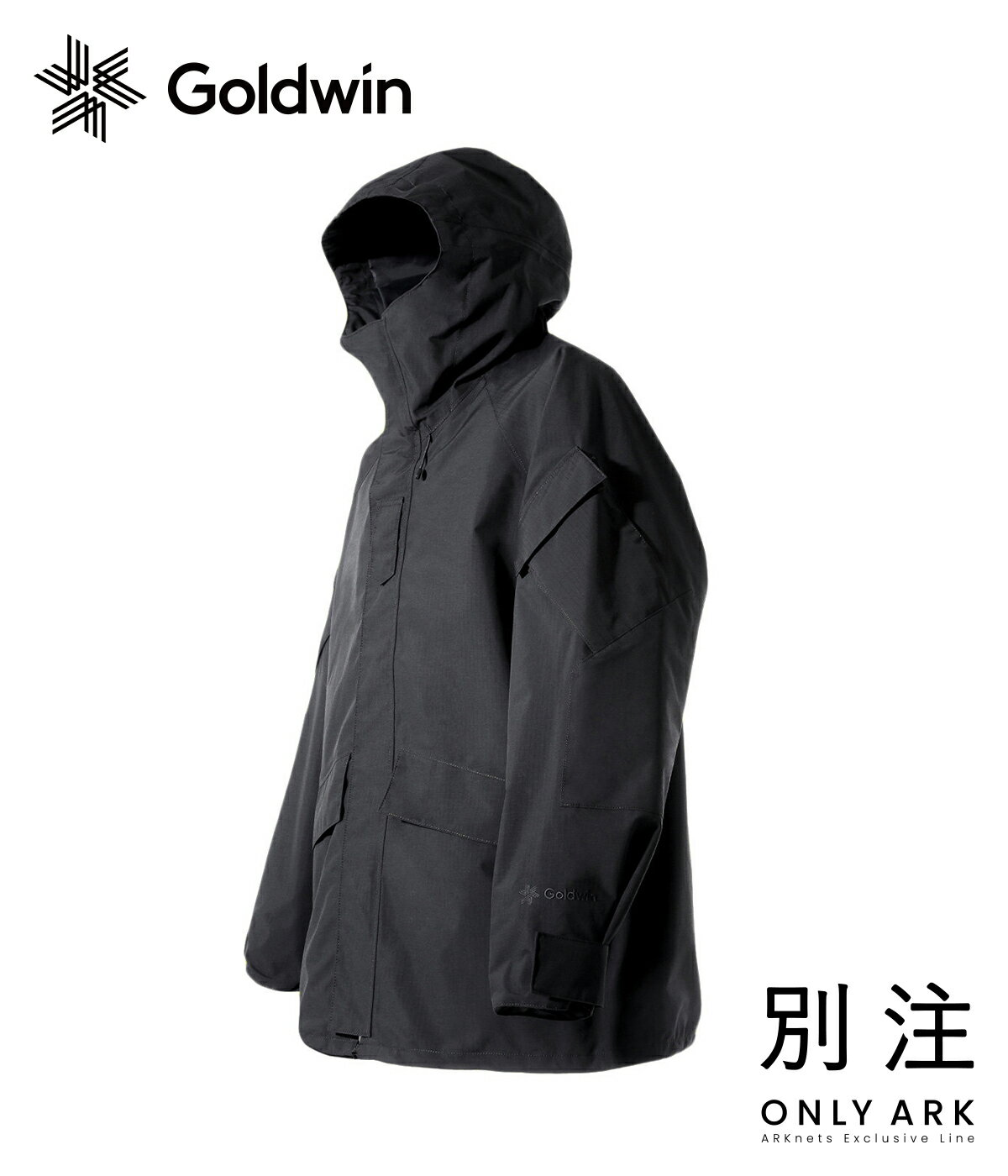 GOLDWIN / ゴールドウィン : 別注 Hooded Snow Jacket : フーデッドスノージャケット 3WAY ミリタリーダウン アウター ウエア アウトドア ECWCS GEN 1 3 ミニマル リップストップナイロン フルシーム加工 : ONLYARK-0-1016