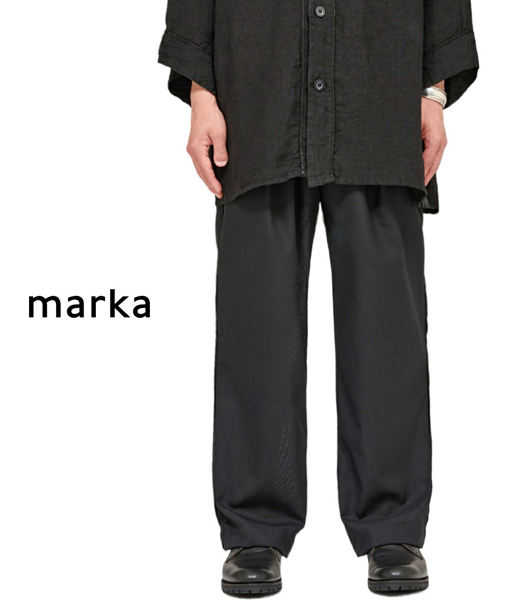 marka / マーカ : SIDE PIPING 1TUCK EASY PANTS - RECYCLE POLYESTER WOOL MESH - : サイド パイピング ワンタック イージーパンツ ボトムス メンズ : M23B-09PT01C