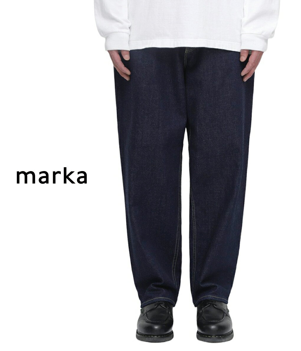 marka / マーカ : COCOON FIT JEANS - INDIGO - : コクーンフィットジーンズインディゴ デニムパンツ コクーンシルエット セットアップ テーパード デニム メンズ : M24A-04PT01C