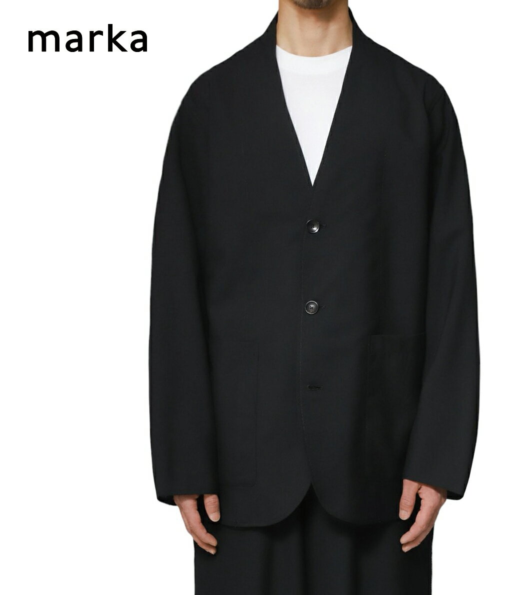 marka / }[J : LAPELLESS JACKET - tumbled wool tropical - : yXWPbg ^uE[gsJ VcWPbg m[J[WPbg  Y AE^[ JWA C[hX^C bNXtBbg: M24B-01JK01CyCORzyWISz