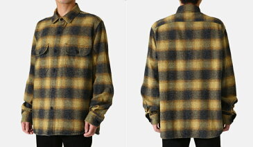 【送料無料】MINEDENIM / マインデニム : Ombre Check Flannel CPO SH / 全2色 : オンブレー チェックシャツ フランネル CPO シャツ ミリタリー ライトオンスブラックデニム ルーズ シルエット 長袖 メンズ : 2109-5003【RIP】