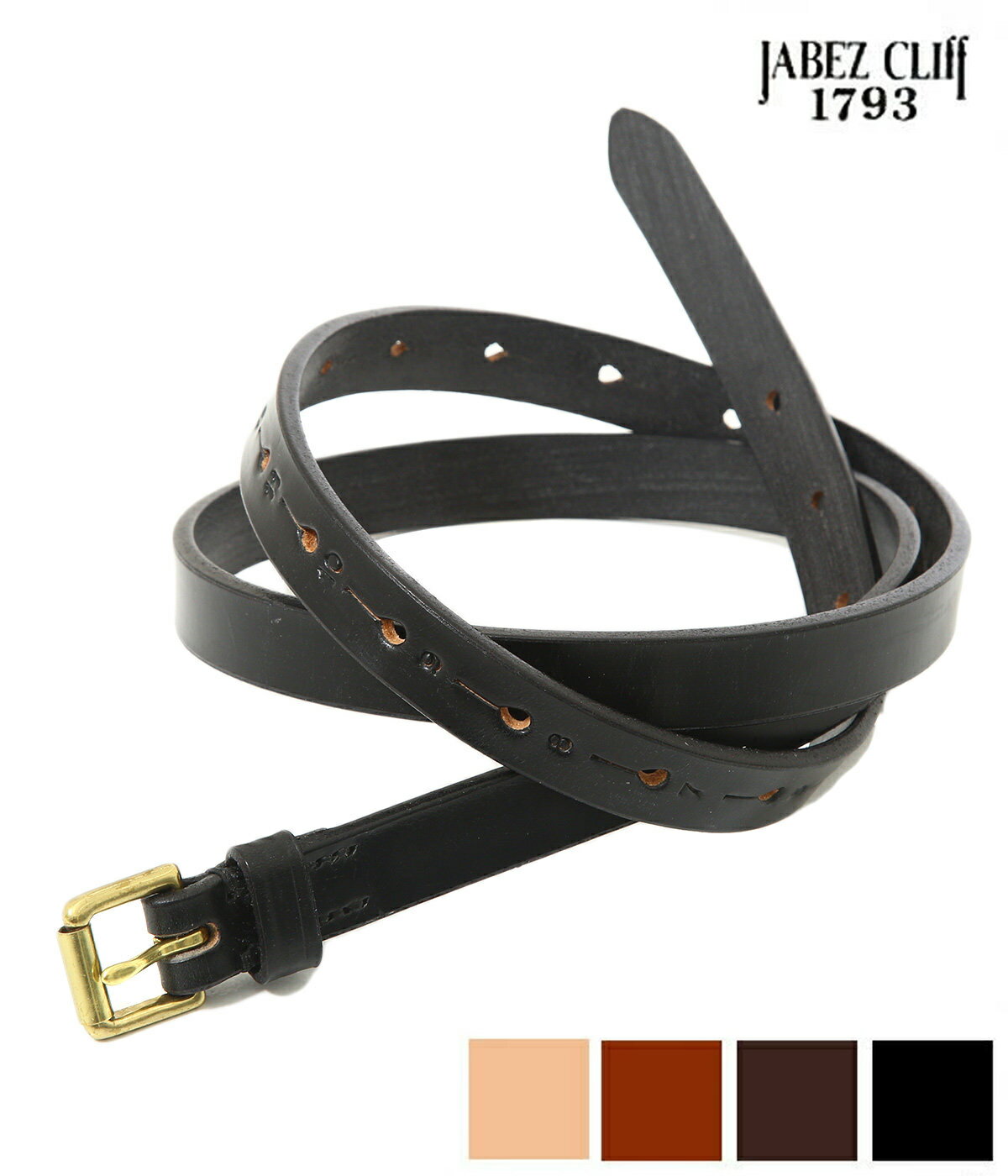 ジャベツクリフ 【送料無料】JABEZ CLIFF / ジャベツクリフ : Long Saddle Leather Belt 20hole / 全4色 : ロング サドル レザー ベルト 20ホール レザー レザーベルト ロングベルト ブライドルレザー ナロータイプ ギフト : JCLIFF-LSLB20 【MUS】【宅急便コンパクト】