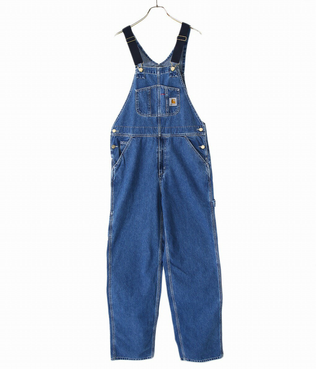 【送料無料】Carhartt WIP / カーハート ワークインプログレス : BIB OVERALL : ビブ オーバーオール ロゴパッチ ステッチ ブルーストーンウォッシュ加工 デニム スタンダードシルエット メンズ : I022946【NOA】【REA】