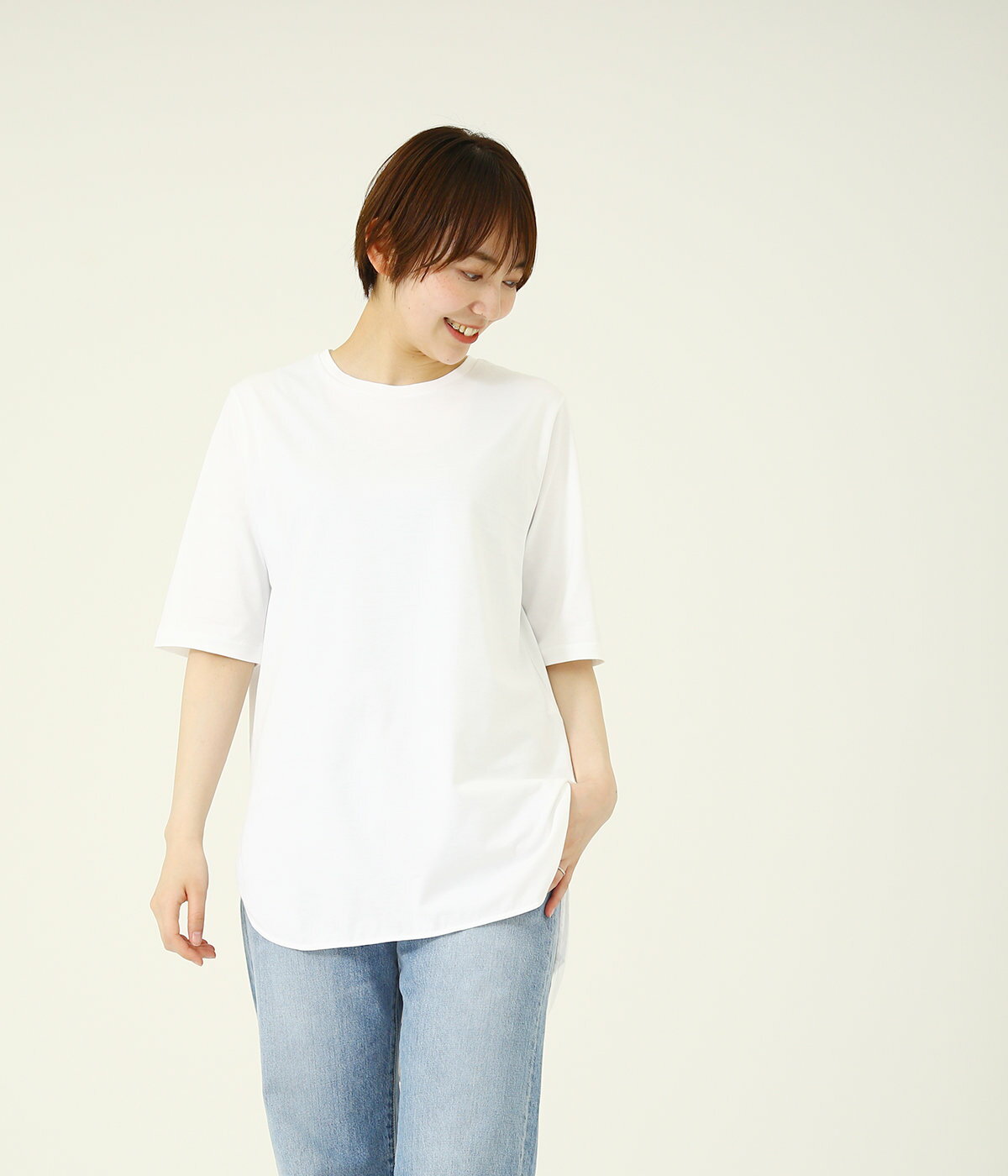 【送料無料】ATON / エイトン : 【レディース】SUVIN 60/2 ROUND HEM T-SHIRT / 全2色 : スビン ラウンド ヘム Tシャツ カットソー ティーシャツ レディース : KKAGKM0016【DEA】【コンパクト】のサムネイル