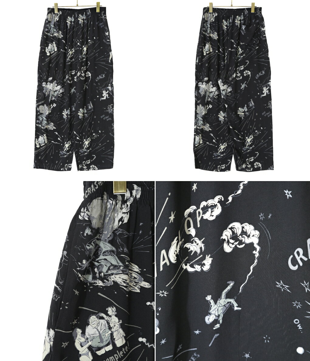 【送料無料】Porter Classic / ポータークラシック : 落ちこぼれスパイALOHA PANTS (THE MISFIT SPIES) : アロハパンツ ロングパンツ 柄パンツ ボトムス ユニーク プリント レーヨン テーパードシルエット メンズ : PC-024-1866【COR】