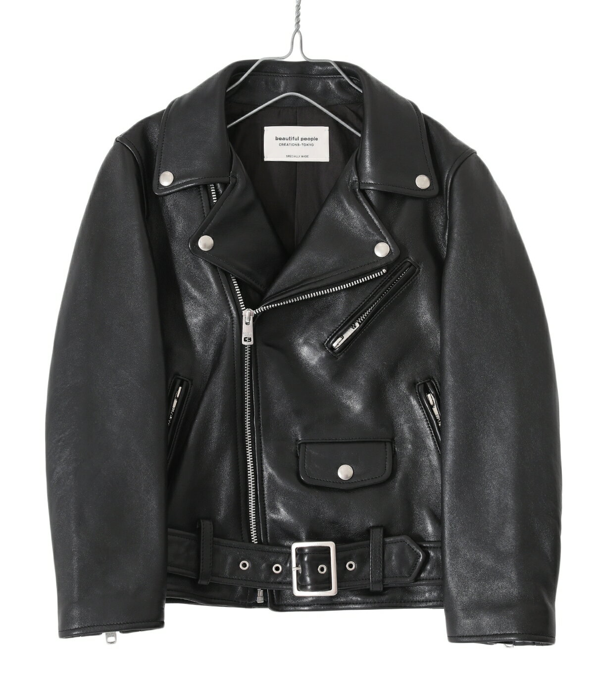 beautiful people / ビューティフルピープル : 【レディース】vintage leather THE/ a riders jacket : ビンテージ レザー ライダース ジャケット レザージャケット キッズ 羊革 本革 コットン ピボットスリーブ 上品 : 1001402521【ANN】のサムネイル