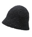 KIJIMA TAKAYUKI / キジマ タカユキ : TAPE YARN KNIT SAILOR HAT / 全2色 : テープヤーンニット セーラーハット テープ糸 通気性 個性的 帽子 バケットハット フィット ブラック ライトグレイ 日本製 : KN-231001【RIP】