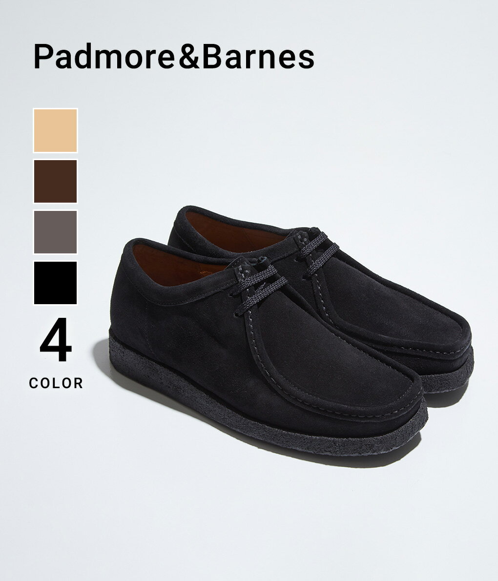 【送料無料】Padmore&Barnes / パドモア&バーンズ : Original Low Suede / 全4色 : オリジナル ロー ロウ スエード スウェード クレープソール ローカット レザーシューズ ショートブーツ ワラビー 革靴 本革 カジュアル シンプル トラッド : P204【COR】