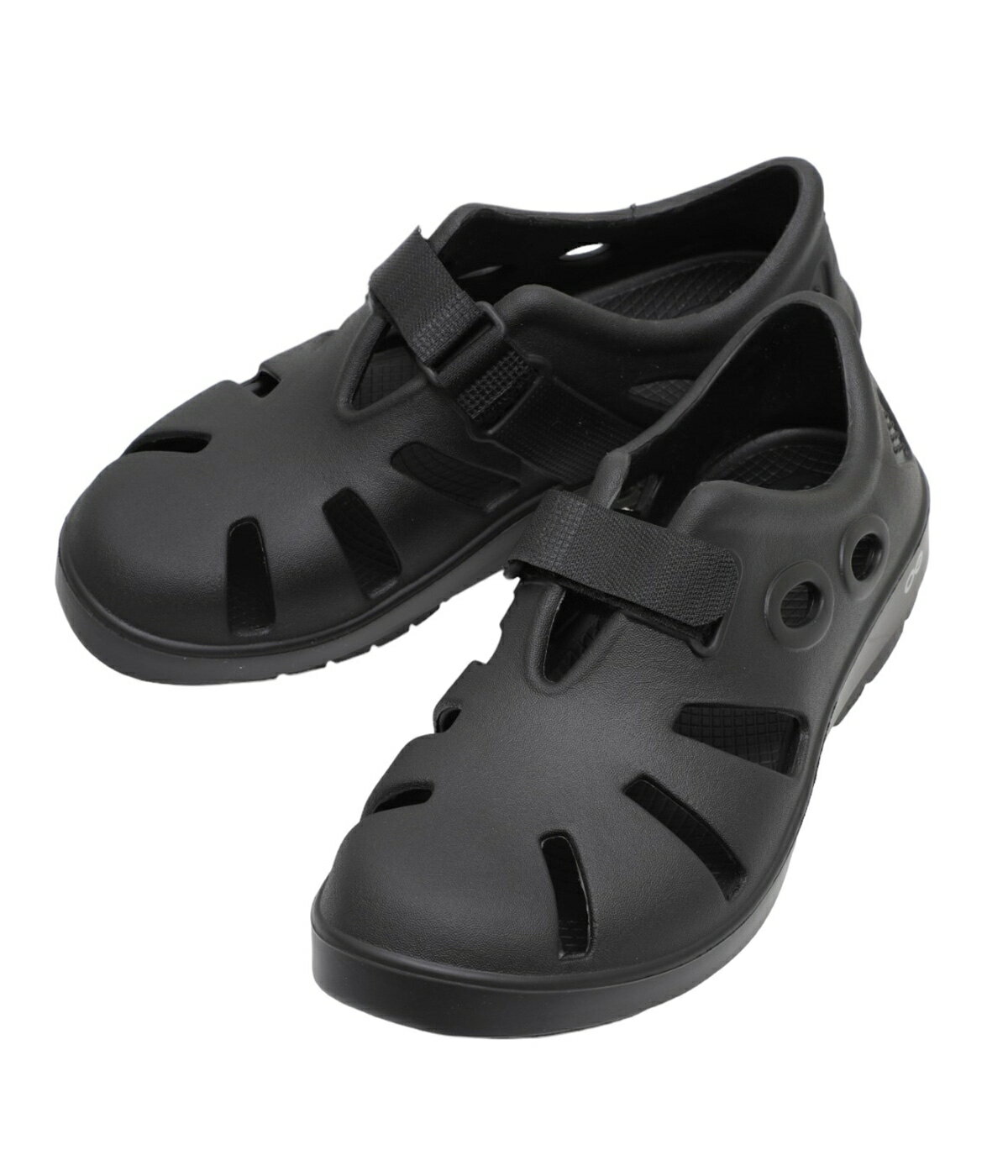 OOFOS / ウーフォス : OOcandOO-Black : ウーキャンドゥー リカバリーサンダル シューズ ベルクロアジャスター付き : 2000470050221【PIE】のサムネイル