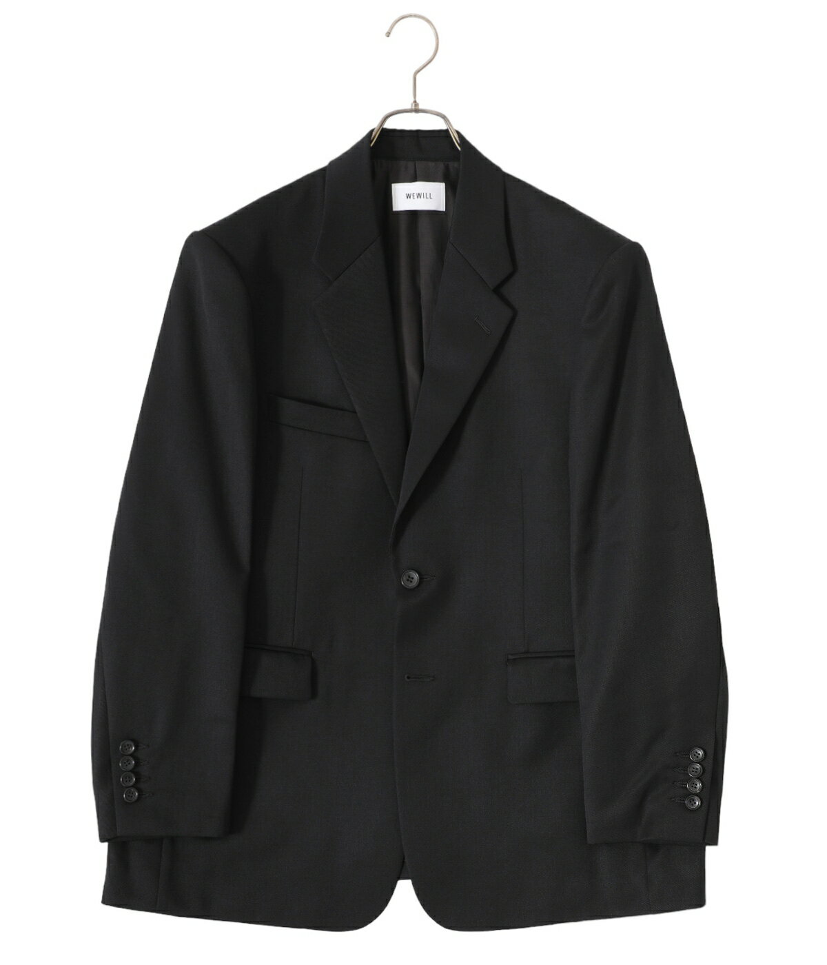 WEWILL / EB[EB : TAILORED SQUARE JACKET : ubN e[[h E[ VO 2B Rbg Lv ^Cg tBbeBO OU ZbgAbv  i {bNXVGbg : W-000-2004yCORz