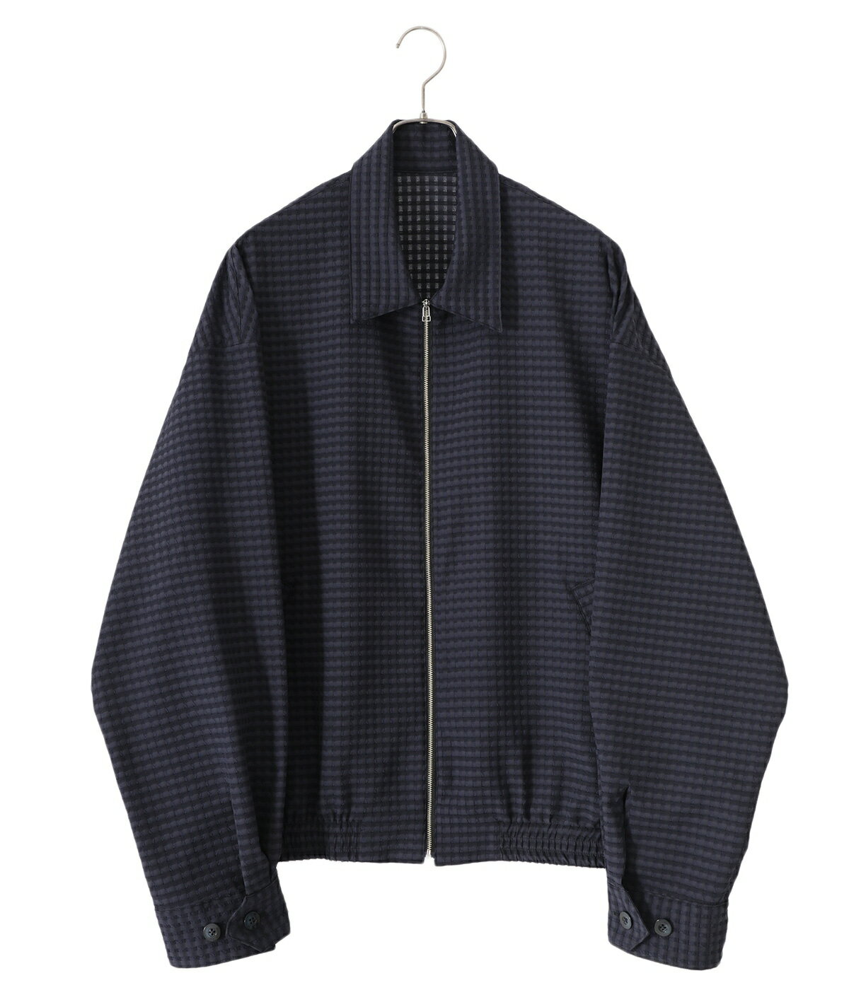 URU / E : CRAFT CHECK POLYESTER - ZIP UP BLOUSON : Ntg `FbN |GXe WbvAbvu] _[NlCr[ V[gu] VATbJ[ Vo[ZIP I[o[TCY : 23SCCP01yCORz