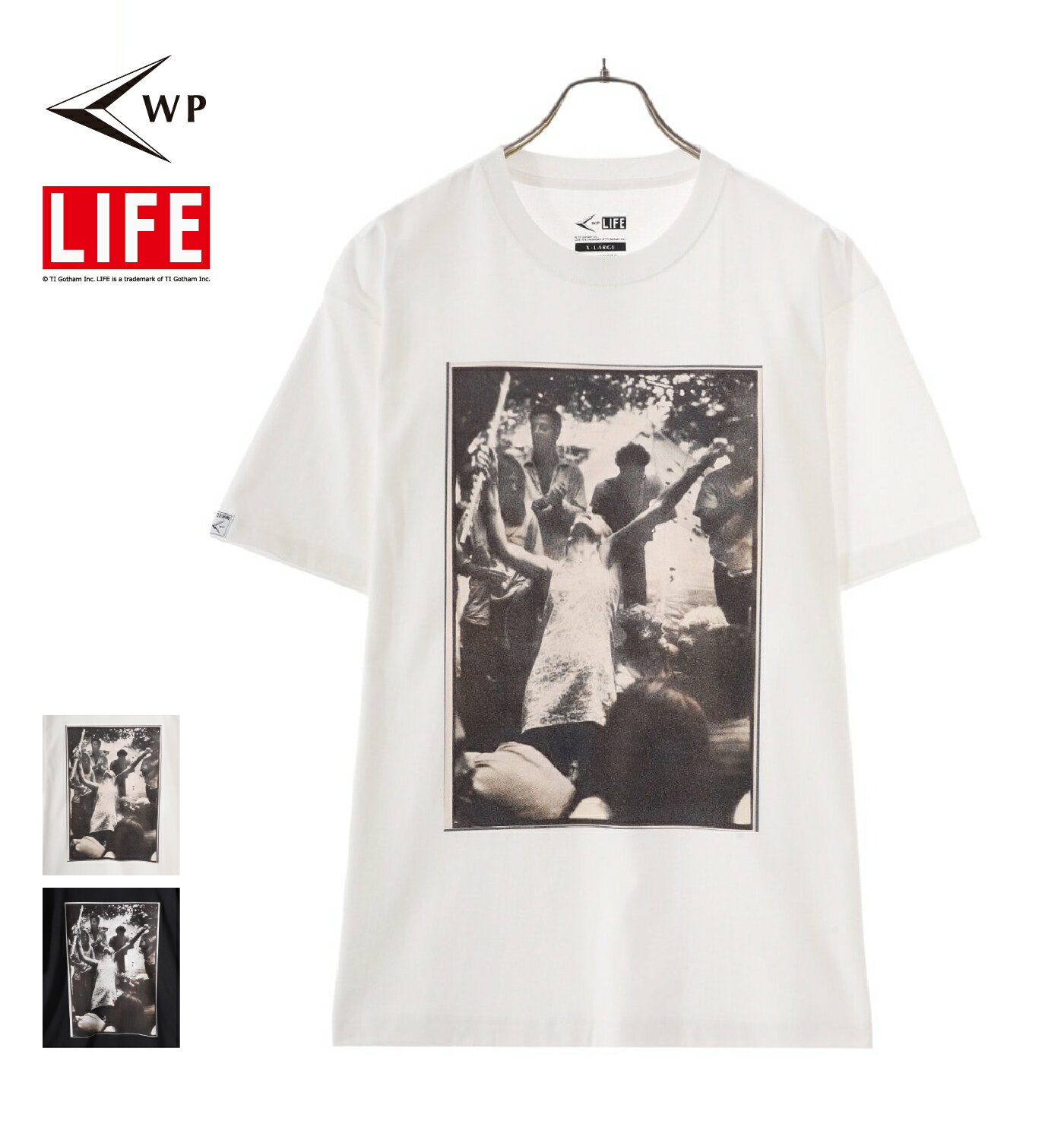 【送料無料】WP / ダブリューピー : WP×LIFE WOODSTOCK FESTIVAL GIRL2 T-SHIRTS / 全2色 : ダブリューピー ライフ ウッドストック フェスティバル ガール ティーシャツ Tシャツ 半袖 フォト プリント メンズ : WP11-T27【WAX】【コンパクト】