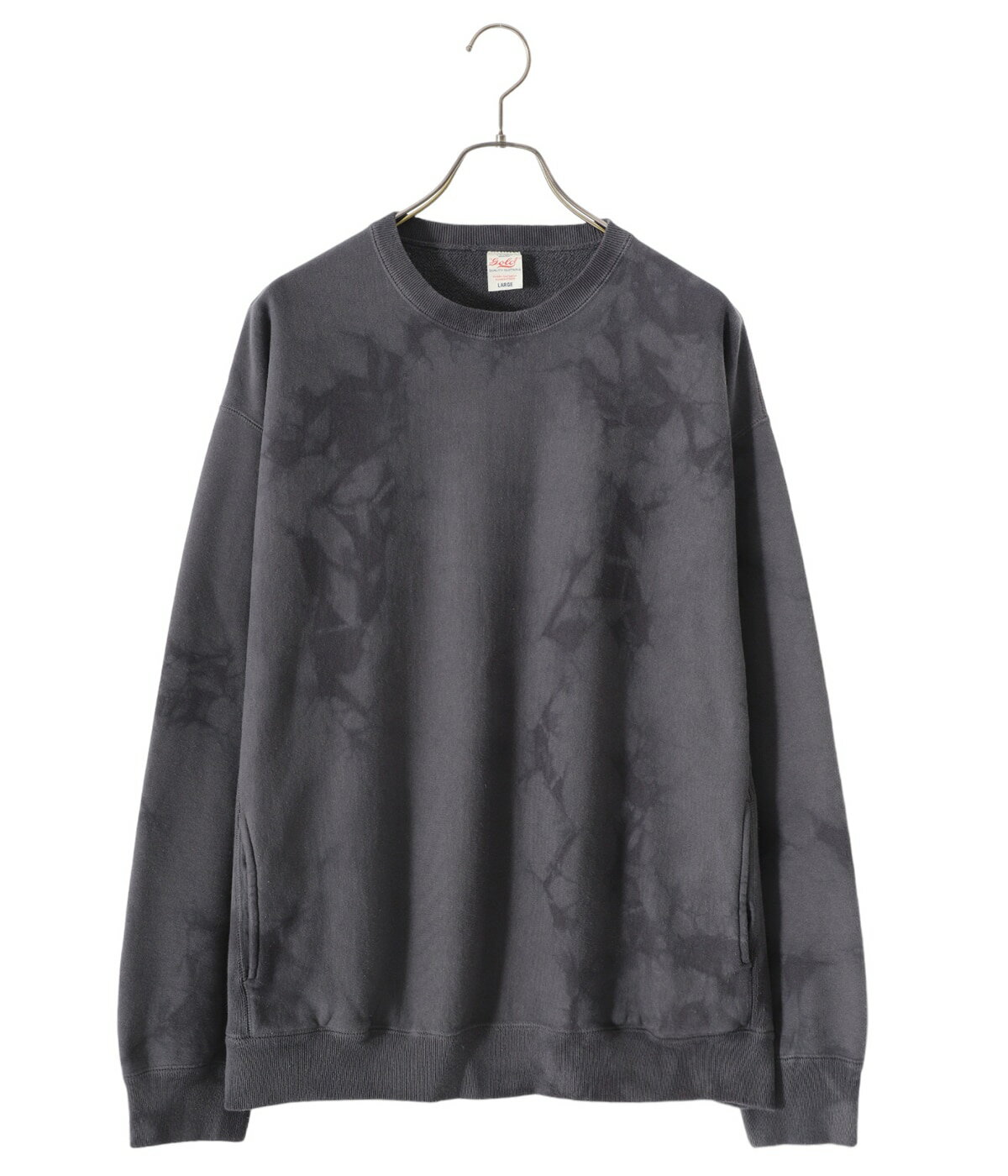 【送料無料】東洋エンタープライズ GOLD / ゴールド : LOOPWHEEL SWEAT CREW NECK SHIRT UNEVEN DYED /全2色 : ループウィールスウェットクルーネックシャツ オーガニック米綿 セットアップ メンズ : 23B-GL69227【MUS】【WIS】