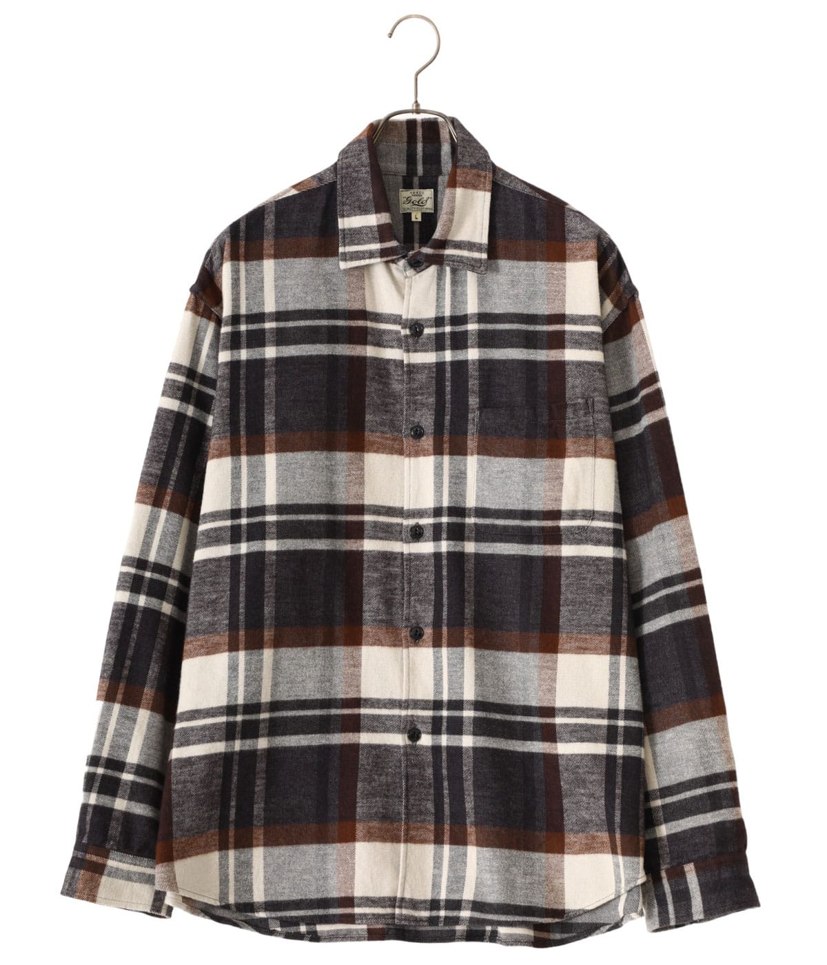 【送料無料】東洋エンタープライズ GOLD / ゴールド : COTTON NEL CHECK REGULAR SHIRT /全5色 : コットンネルチェックレギュラーシャツ ゆったりシルエット オーバーシルエット コットン生地 古着モダン ネルシャツ : 23B-GL29137【MUS】【WIS】