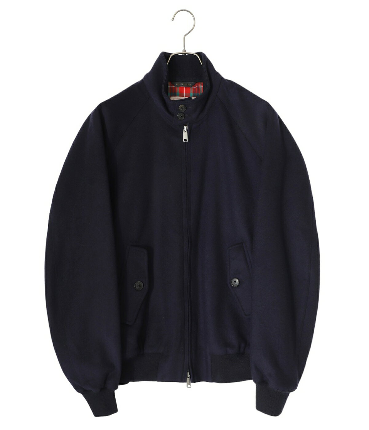 BARACUTA / バラクータ : G9 AF MELTON UNPADDED : ジーナインエーエフメルトンアンパデッド ウールメルトン オーセンティックデザイン スタンドカラー チェック柄裏地 ハンドウォーマーポケット : BRCPS1013