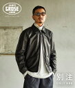 ジェームスグロース ライダースジャケット メンズ JAMES GROSE / ジェームスグロース : 【ONLY ARK】別注 CARLTON ZIP JACKET HORSE HIDE : カールトン ジップ ジャケット ホース ハイド アウター レザージャケット ホースハイド 本革 馬革 カジュアル イタリア : ONLYARK-0-1034【MUS】