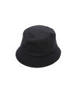 KIJIMA TAKAYUKI / キジマ タカユキ : MELTON BUCKET HAT : メルトン バケット ハット エターナルライン ブラック ソフトハット 定番 リリース ウール ナイロン メルトン 黒 シンプル: E-023A【RIP】