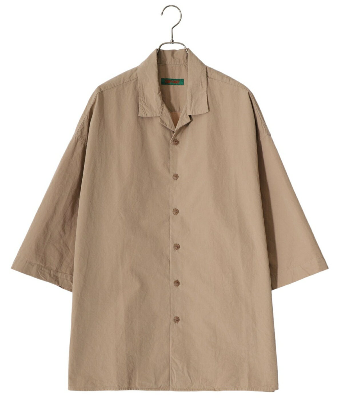 【送料無料】CASEY CASEY / ケイシー ケイシー : APRIL SHIRT : エイプリルシャツ ドロップショルダー ボウリングシャツ オーバーサイズ 開襟 ペーパーコットン コロゾ素材 ヴィンテージ アルチザン : 22HC344【RIP】