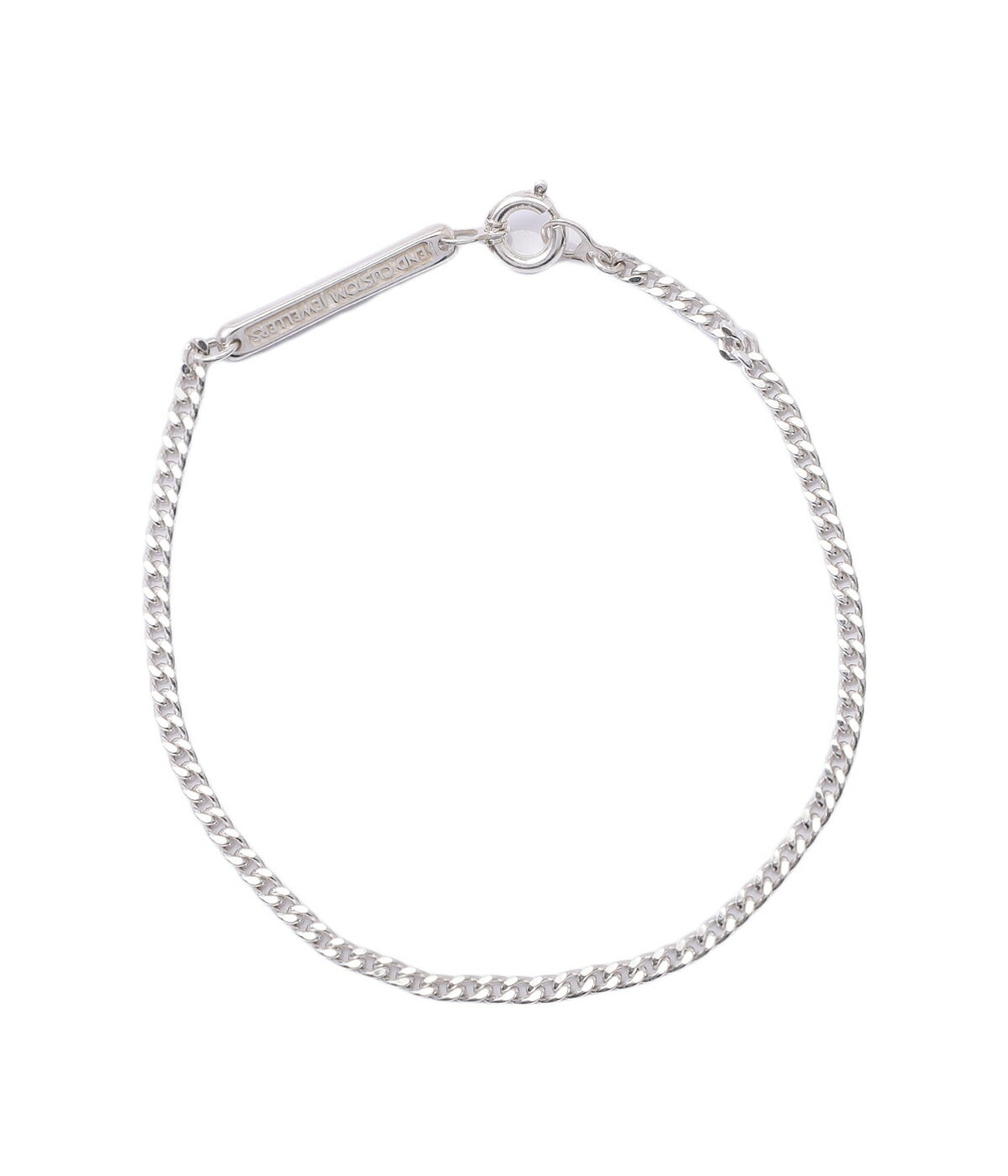 ブレスレット END / エンド : Curve cut chain bracelet : カーブカットチェインブレスレット シルバージュエリー ミニマム シンプル シルバー925 デイリー 喜平デザイン : ENDB101【COR】