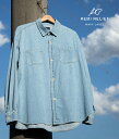 【P5倍】REMI RELIEF NAVY LABEL / レミレリーフ ネイビーレーベル : 7.5oz デニムシャツ : 7.5オンス デニム シャツ デニムシャツ 長袖 ダメージ 古着 メンズ トップス コットン ワークシャツ 日本 : RN26349032AK【STD】【REA】