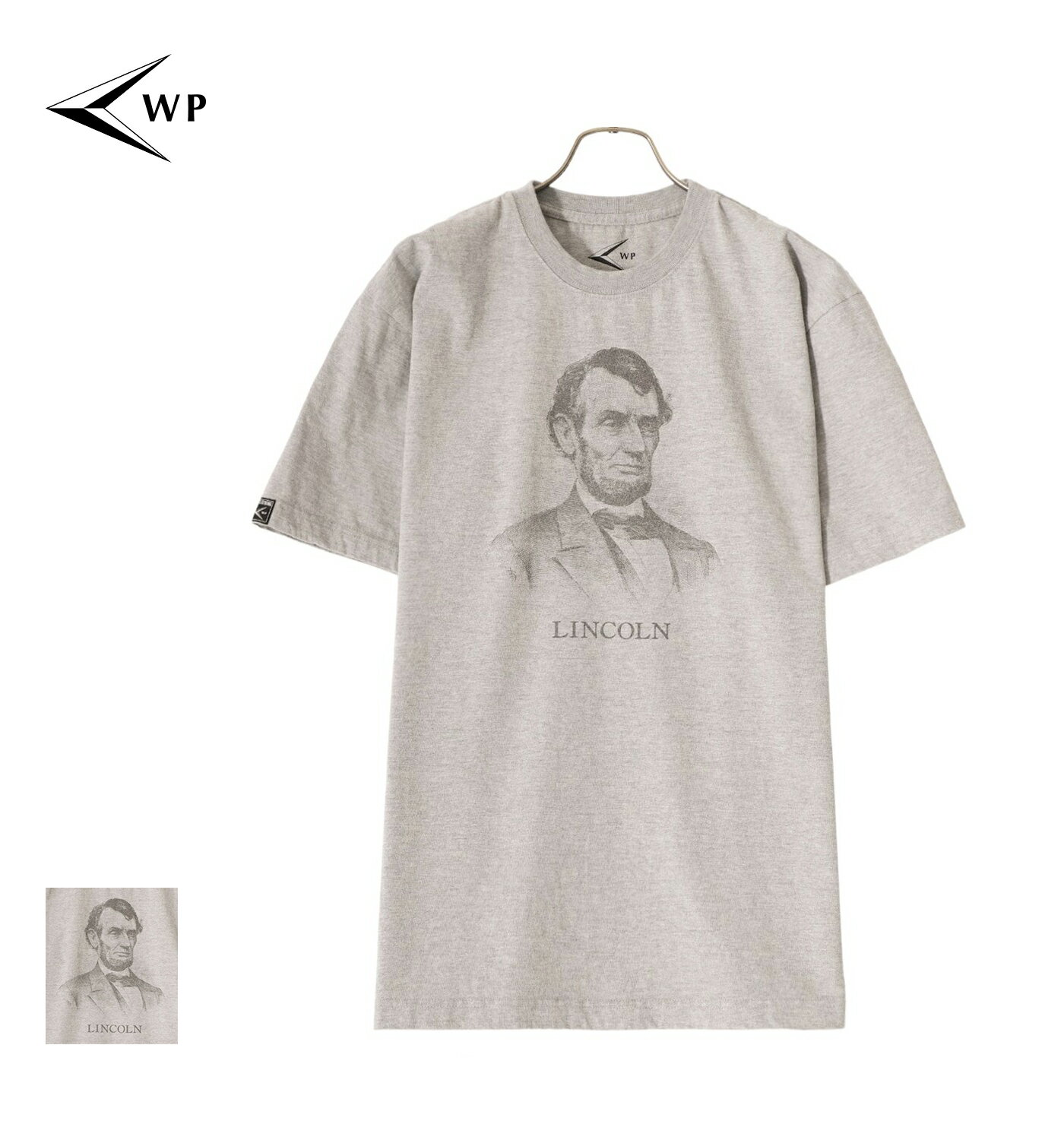 WP / ダブリューピー : LINCOLN T-SHIRTS : リンカーン Tシャツ ティーシャツ 偉人 プリント カットソー半袖 メンズ : WP13-T05【WAX】【コンパクト】