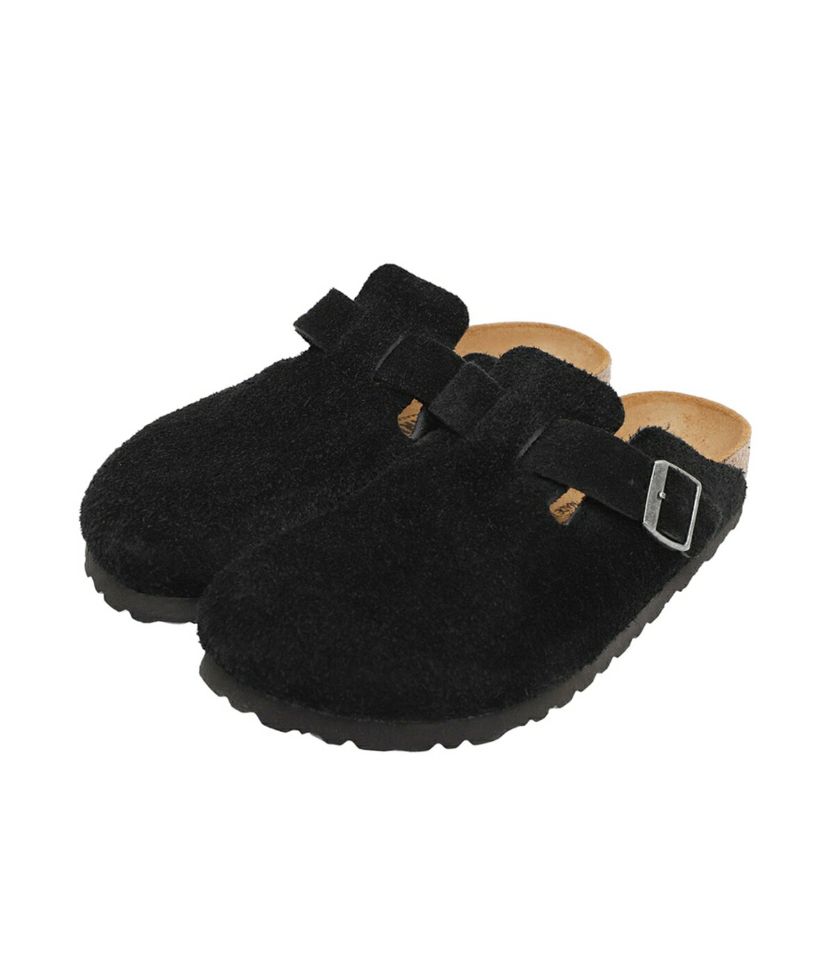 BIRKENSTOCK / ビルケンシュトック : 【レディース】Boston VL Black(ナローフィット) : ボストン クロッグ スウェードレザー レザーシューズ サンダル EVA 幅狭 定番 コンフォートサンダル : BST-1027067【DEA】