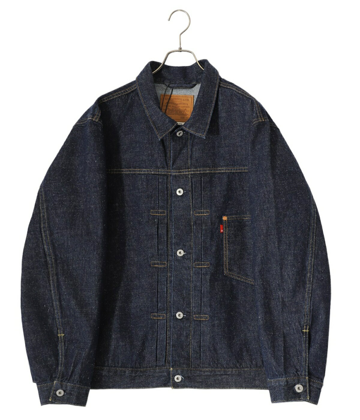 楽天ARKnets【送料無料】LEVI'S / リーバイス : TYPE 1 TRUCKER : タイプワン ファースト デニムジャケット Tバッグ仕様 ヴィンテージ風 復刻 ダブルプリーツ 胸ポケット シンチバック リラックスフィット 現代風 通気性 リンスカラー メンズ : A3174-0002【AST】