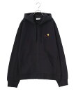 カーハート ジップアップパーカー メンズ Carhartt WIP / カーハート ワークインプログレス : HOODED AMERICAN SCRIPT JACKET / 全2色 : フーデットアメリカンスクリプトジャケット フーディー パーカー アメリカンスクリプト 定番 ジップフーディ 裏起毛 : I033063【NOA】【REA】