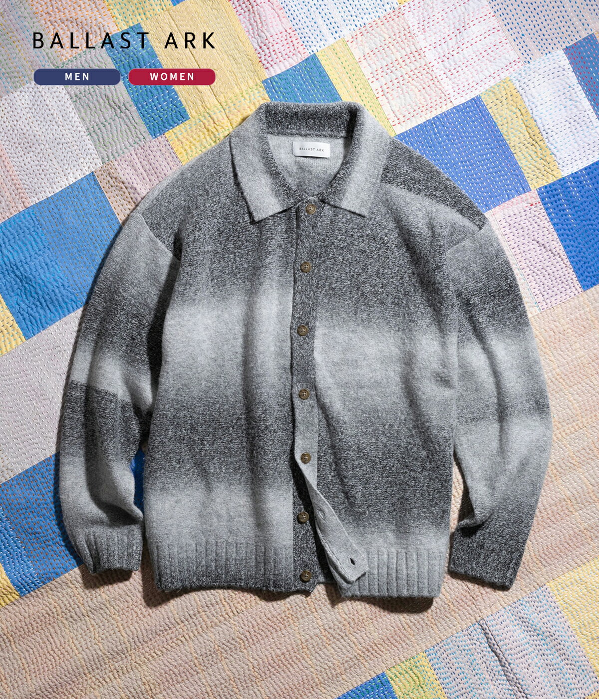 [SALE]BALLAST ARK : GRADATION KNIT SHIRT : BA11-K000[AST][REA][D]