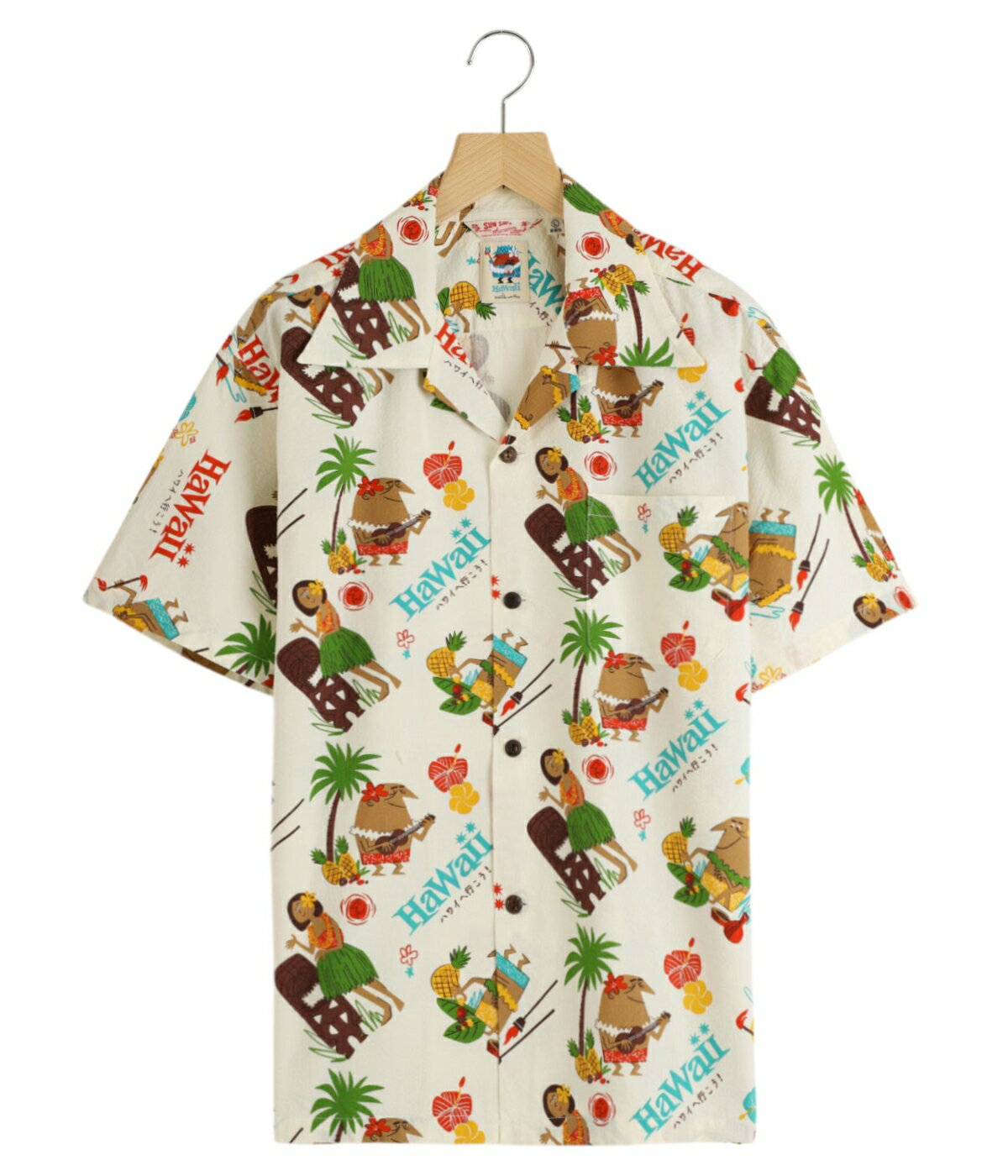 [P10倍]SUN SURF : “TRIP TO HAWAII“ COTTON SEERSUCKER BY 柳原良平 with MOOKIE : SS39537[STD]