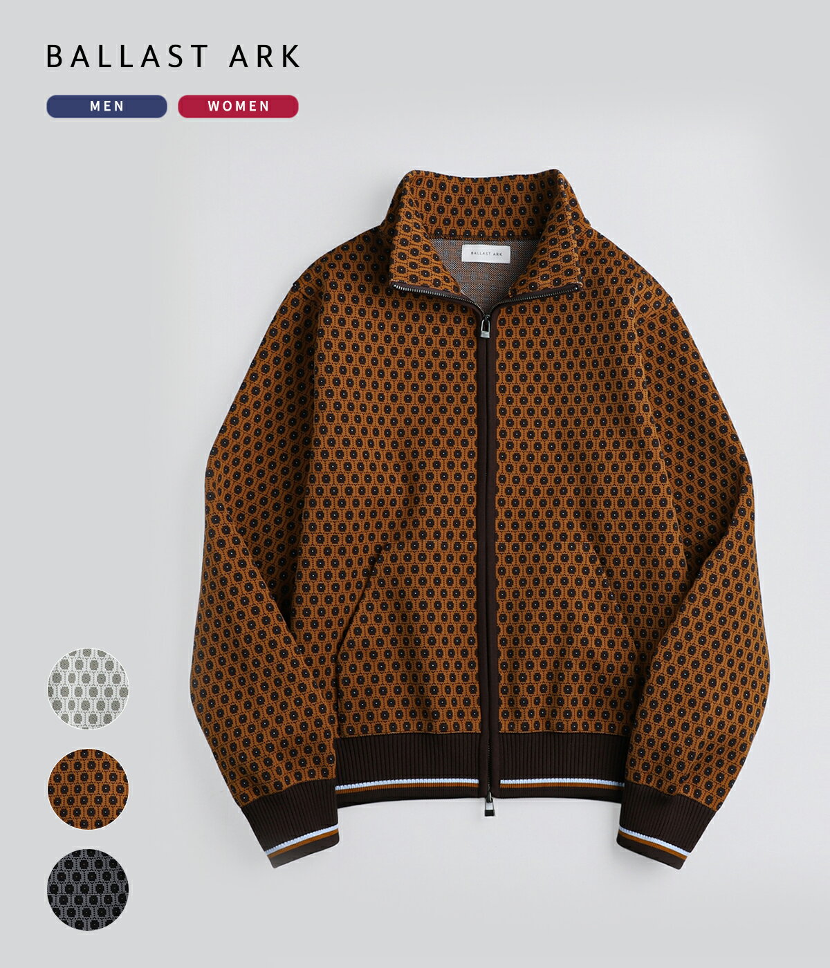 [����̵��]BALLAST ARK : Zip-Up Jacquard Knit Blouson / ��3�� : BA12-KJ01[AST][REA]