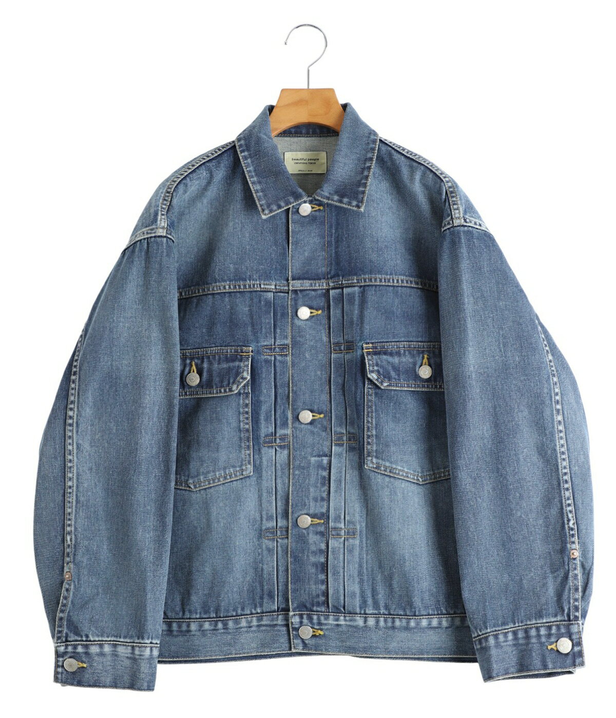 beautiful people デニムジャケット　サイズ38 美品 selvedgedenim square big blouson vintage – beautiful people