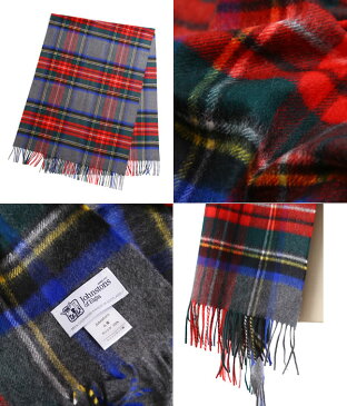 【期間限定送料無料!】Johnstons / ジョンストンズ : CASHMERE TARTAN STOLES(190×70)-GREY STEWART(グレースチュワート)- (大判 ストール カシミア マフラー 日本別注カラー タータンチェック) WA000056-VU6124-GRY【ANN】