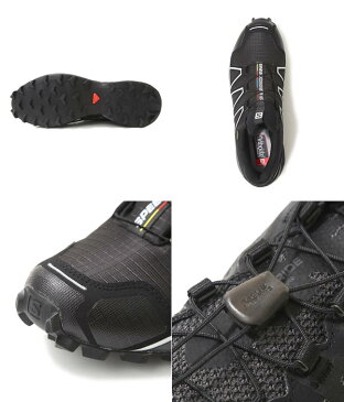 SALOMON / サロモン ： SPEEDCROSS 4 GTX Black/Black/SI ： スピードクロス スニーカー アウトドア シューズ メンズ ： L38318100【AST】