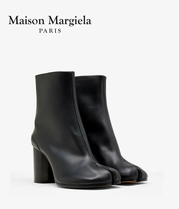 Maison Margiela / メゾン マルジェラ : 【レディース】TABI BOOTS(8cmヒール) / サイズ22〜25cm : タビブーツ レザーブーツ ブーティー アンクル丈 ブラック ウィメンズ ウーマン 女性 足袋 革靴 牛革 本革 : S58WU0260-PR516-T8013【ANN】