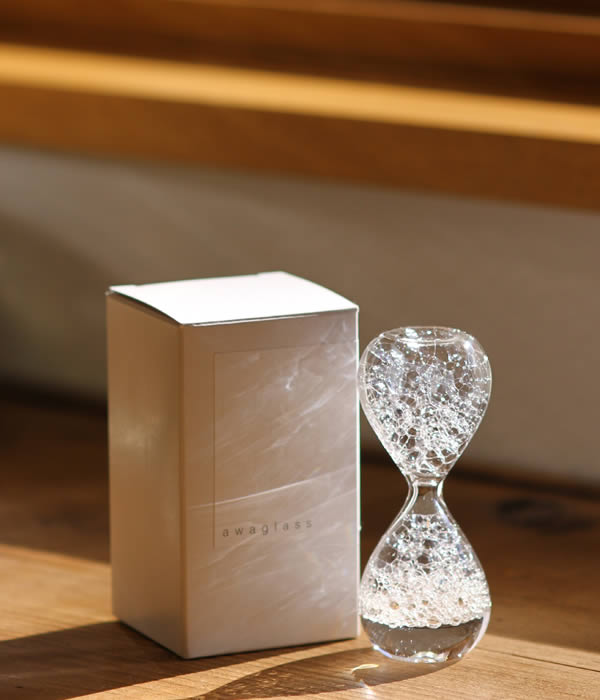 awaglass / アワグラス ： AWAGLASS -mini- ： 泡グラス 砂時計 インテリア オブジェ ： awaglass-mini 【DEA】