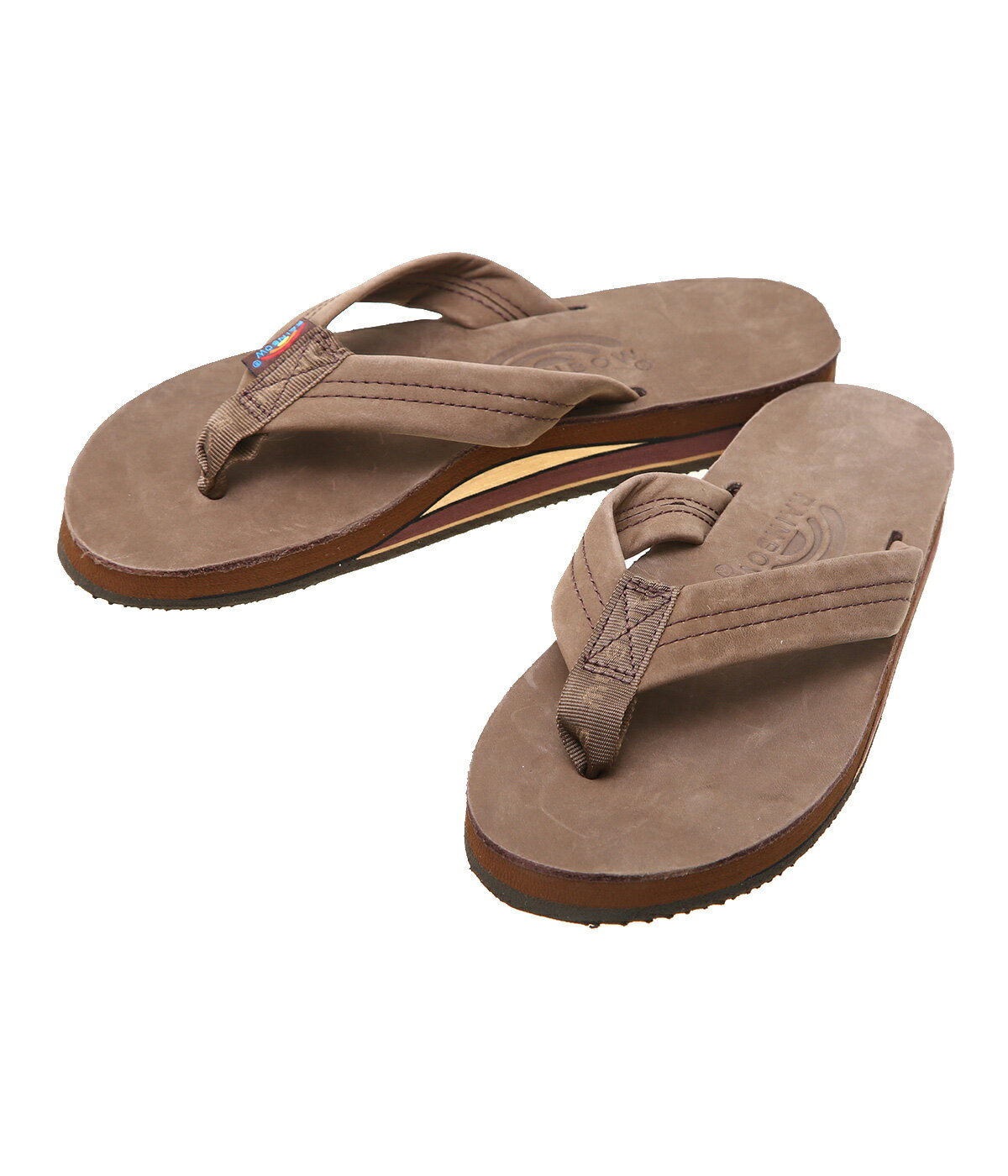 RAINBOW SANDALS / レインボーサンダル : 【レディース】DOUBLE LAYER LEATHER : トングサンダル ビーチサンダル レザーサンダル レディース : RSW302ALTS-EXPR【AST】のサムネイル