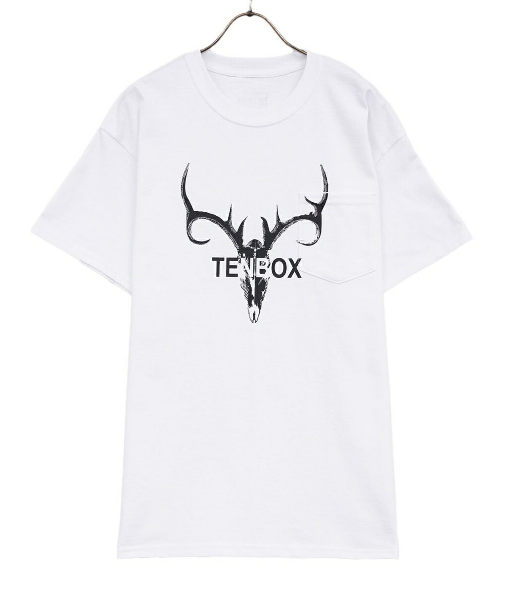 【サマーキャンペーン！】TENBOX / テンボックス : DEER SKULL TEE : ディア スカル ティー Tシャツ 半袖 カットソー ロゴ ネームタグ グラフィック メンズ : 21A-DEER-SKULL-TEE【ARK】【WIS】【宅急便コンパクト】