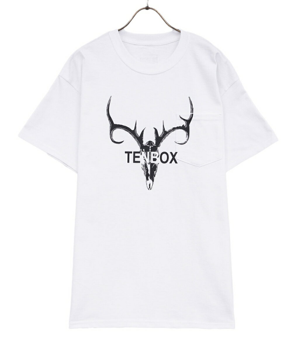 【サマーキャンペーン！】TENBOX / テンボックス : DEER SKULL TEE : ディア スカル ティー Tシャツ 半袖 カットソー ロゴ ネームタグ グラフィック メンズ : 21A-DEER-SKULL-TEE【ARK】【WIS】【宅急便コンパクト】