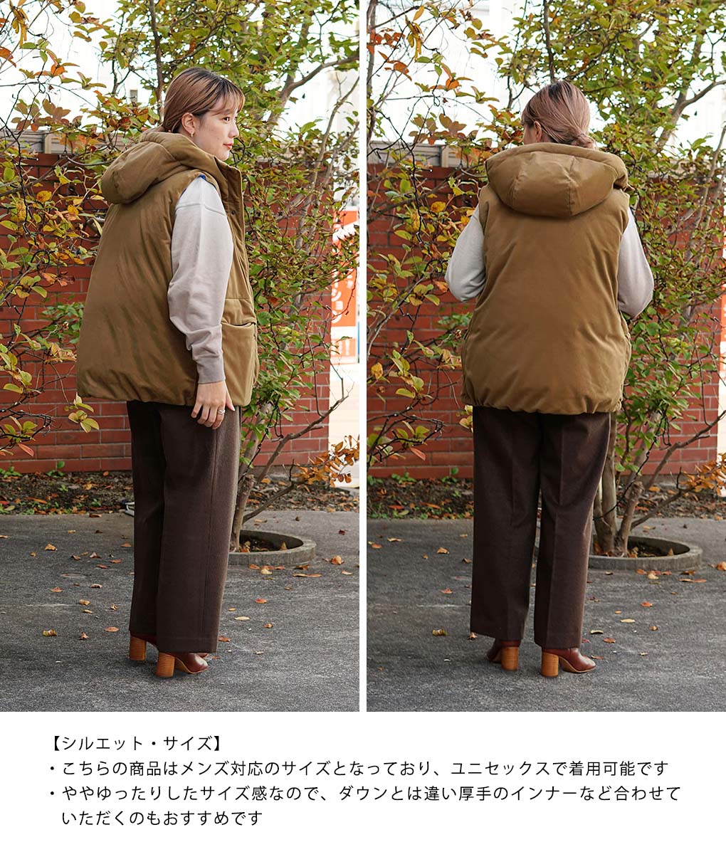 WOOLRICH / ウールリッチ : 【レディース】CORDUROY PUFFY DOWN VEST / 全3色 : コーデュロイ パフィー ダウン ベスト スタッフサック ショルダーバッグ ユニセックス タウンユース アウトドア 防水 透湿 撥水 : WJVE0006【DEA】